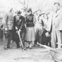 Black and white photograph of the groundbreaking ceremony for the Emanuel Cohen Center at 1701 Oak Park Avenue in Minneapolis, 1939.