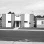 Black and white photograph of the Nacirema Club (“America backwards), 1975. 