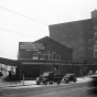 Black and white photograph of the combined passenger depot for the MN&S at Minneapolis, 1937.