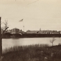 Black and white photograph of Fort Ripley, 1862. 