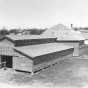 Black and white photograph of a 4-H Club Building on the Murray County Fairgrounds in Slayton, 1936.