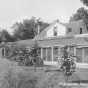 Black and white photograph of Pokegama Sanatorium cottages, c.1920.