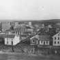 Photograph taken by Benjamin Franklin Upton from the steeple of the Ramsey County Courthouse in St. Paul, 1857. The Day and Jenks drug store appears in the middle-left of the image.