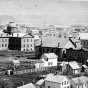 Black and white photograph of St. Paul, showing the first state capitol, ca. 1868. Photographed by Benjamin Franklin Upton.