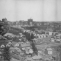 Black and white photograph of the West Side Flats and Wabasha Bridge, 1904.