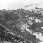 Black and white photograph of Swede Hollow, St. Paul, c.1910.