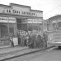 Black and white photograph of students at Casa Coronado Restaurant, 154 E. Fairfield, 1947.