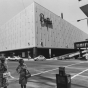 Black and white photograph of Dayton’s at Sixth and Wabasha, St. Paul, 1975. 