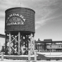 Black and white photograph of the Bandana Square shopping complex, 1984. Photograph by Kay Shaw.