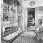 Black and white photograph of the Burbank-Livingston-Griggs house during occupancy of George Finch, 432 Summit Avenue, St. Paul, 1884. 