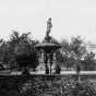 Black and white photograph of St. Paul's Central Park fountain, c.1898.