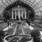 Black and white photograph of a flower show at the conservatory, 1927.