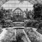 Black and white photograph of the Sunken Garden interior, 1940.