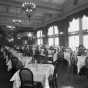 Black and white photograph of the dining room in the St. Paul Athletic Club, c.1925. Photograph by Charles P. Gibson.