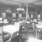 Black and white photograph of the interior of the Commercial Club gathering space, Commerce Building, 1912.