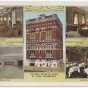 Color image of a color-tinted postcard with pictures of the St. Paul Athletic Club, c.1920.