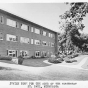 Black and white photograph of the exterior of the Jewish Home for the Aged, 1554 Midway Parkway, St. Paul, c.1960.