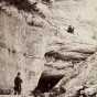 Black and white photograph of Carver’s Cave (Wakan Tipi), 1875.
