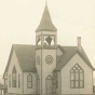 Black and white photograph of a church in Ely, 1913.