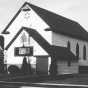 Black and white photograph of Hibbing's Agudath Achim Synagogue taken in August of 1972.