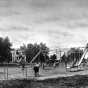 Black and white photograph of playground of the State School, c.1915.