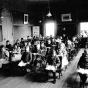 Black and white photograph of a classroom at the State School, c.1905.