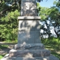 Face of the "Faithful Indians" monument
