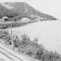 Black and white photograph of the Chicago, Milwaukee, St. Paul and Pacific Railway Company tracks near Maple Springs, Wabasha County, 1903.