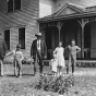 Black and white photograph of the Mainquist farm house, Rockford Township, Wright County, ca. 1920.