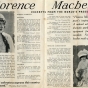 Promotional pamphlet featuring photographs of Florence Macbeth and excerpts from positive reviews of her singing performances.