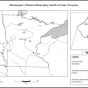 Map of Minnesota's western boundary south of Lake Traverse.