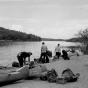 Canoeists at Moose Lake Landing