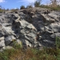 Color image of a gneiss cliffside in Morton, 2016. Photograph by Paul Nelson.