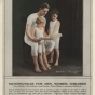 advertising image of father and children wearing Munsingwear long underwear