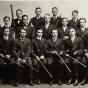 Elmer Uggen, shown here with his violin in the Agassiz yearbook, (front row, third from left) served as concertmaster for the North Dakota Agricultural College Orchestra in 1914 and 1915.