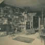 Black and white photograph of the studio of artist Robert Koehler in Minneapolis, c.1900.