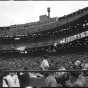 The audience in Metropolitan Stadium during a performance by the Beatles