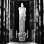 Black and white photograph taken by Norton and Peel on September 12, 1938 of Carl Milles's "God of Peace" statue inside the St. Paul City Hall and Ramsey County Courthouse.