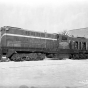 Black and white photograph of a Minneapolis, Northfield and Southern Railway locomotive 22, 1962. 