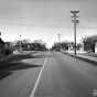 Black and white photograph of East 38th St near Portland Ave, Minneapolis, 1968. 