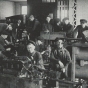 Black and white photograph of students during a NWSA shop class, 1910.