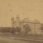 Black and white photograph of Mankato State Normal School, 1871. 