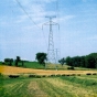 Power line over Minnesota farmland, undated. Minnesota Powerline Oral History Project (OH 25). Oral History Collection, Minnesota Historical Society, St. Paul.