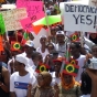 Demonstrators at the March for Oromia, 2007