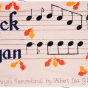 Color image of a quilt panel memorializing Chuck and Bryan, 1988.