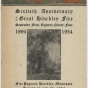 Cover of the program for the Hinckley Fire survivors’ sixtieth reunion, held in Hinckley on August 14 and 22, 1954. From the Betty  Moore and family papers, 1848–1973 (bulk 1920–1950s), P2698. Manuscripts Collection, Minnesota Historical Society, St. Paul.