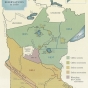 Color map of Indian Land Cessions and Reservations in Minnesota to 1858