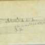 Drawing of a lacrosse game, 1851