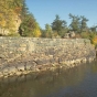 Color image of a Interstate State Park retaining wall along the St. Croix River.