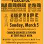 Peaceful March For Justice flyer, undated. The march was organized to protest the construction of power lines in rural Minnesota in the late 1970s or early 1980s. Used with the permission of Pope County Historical Society.